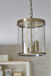 Laura Ashley Selbourne 3 Lt Pendant Antique Brass